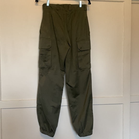 vintage army cropped jogger fatigue cargo pants bleach distressing - Picture 2 of 15